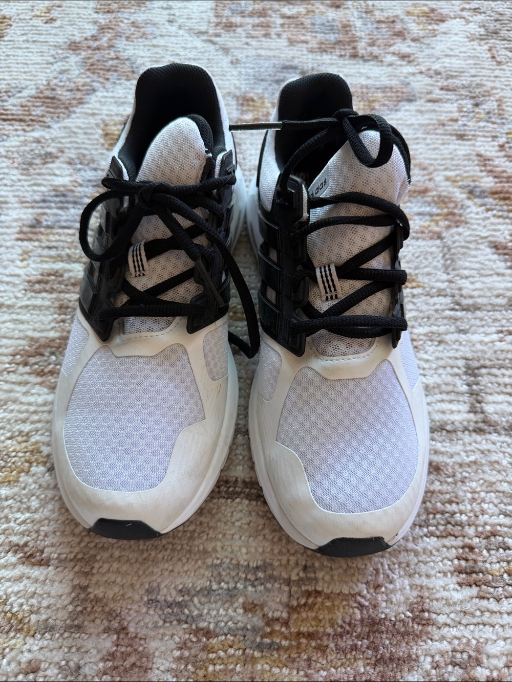 White and Black Ladies Adidas Sneakers
